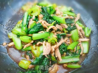 肉炒青菜的做法步骤：6