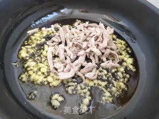 蒜香肉丝青菜的做法步骤：6