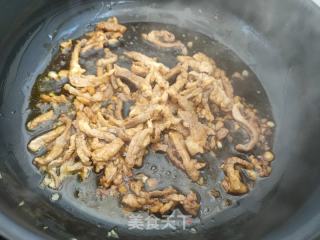 蒜香肉丝青菜的做法步骤：7