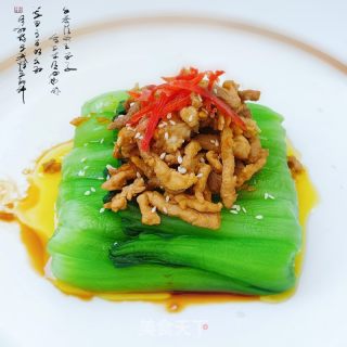 蒜香肉丝青菜的做法步骤：9