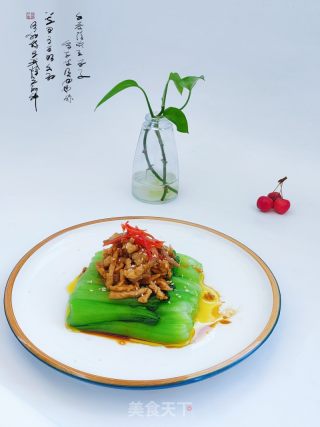 蒜香肉丝青菜的做法步骤：10