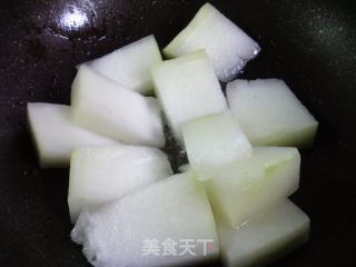 油炸素鸡烧冬瓜的做法步骤：5