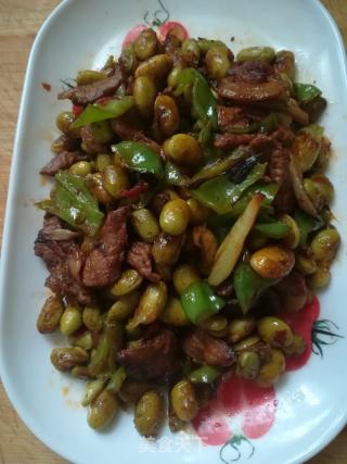 毛豆炒肉的做法步骤：10