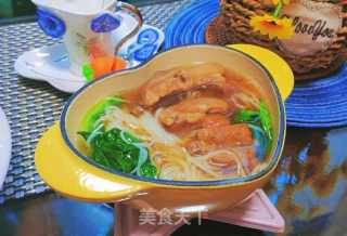 排骨生菜汤面的做法步骤：6