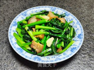 五花肉炒油菜的做法步骤：8