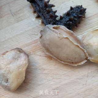 鲍鱼海参拌菜芯的做法步骤：3