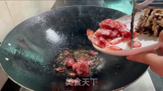 芥蓝腊肠炒饭的做法步骤：8