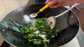 芥蓝腊肠炒饭的做法步骤：12