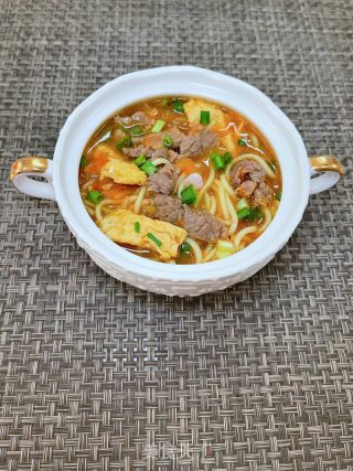 番茄鸡蛋牛肉面的做法