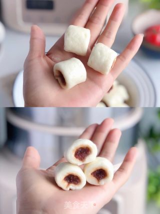 奶香豆沙小馒头的做法步骤：8
