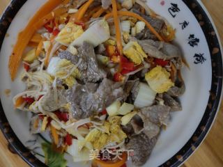 蔬菜拌牛肉的做法