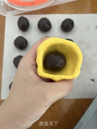 豆沙南瓜饼（烤箱版）的做法步骤：5