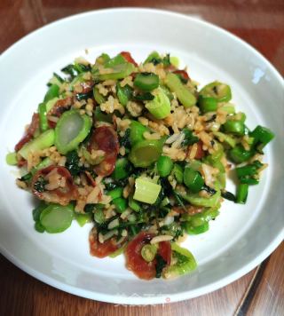菜心腊肠炒饭