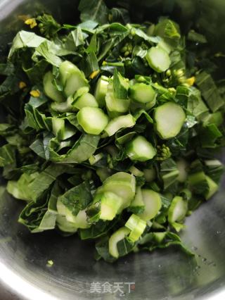 菜心腊肠炒饭的做法步骤：3