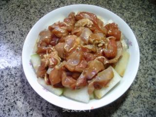鸡琵琶腿肉蒸冬瓜的做法步骤：11
