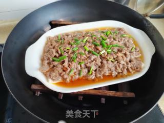 金针菇豆腐蒸牛肉的做法步骤：9