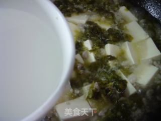 咸菜肉末豆腐羹的做法步骤：9