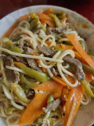 牛肉蔬菜炒面的做法步骤：10
