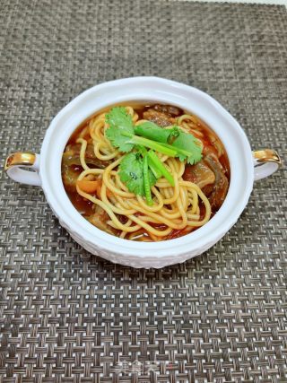 番茄牛腩焖面的做法