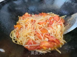 西红柿炒土豆丝的做法步骤：4