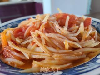 西红柿炒土豆丝的做法步骤：6