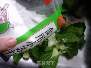 蘑菇鸡蛋炒青菜的做法步骤：2