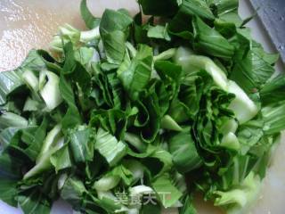 蘑菇鸡蛋炒青菜的做法步骤：5