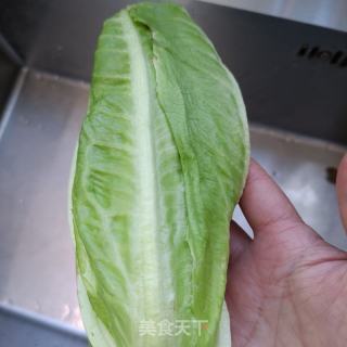 蚝油罗马生菜的做法步骤：1