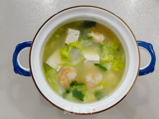 虾仁白菜豆腐汤的做法步骤：9