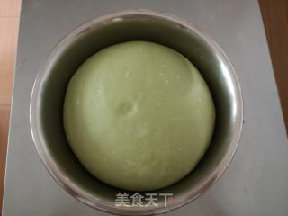 抹茶红豆面包卷的做法步骤：6