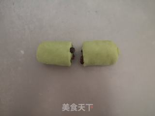 抹茶红豆面包卷的做法步骤：10
