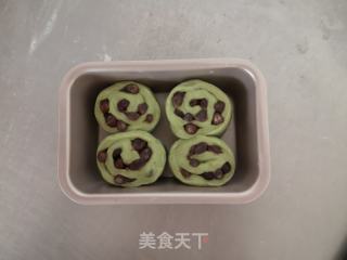 抹茶红豆面包卷的做法步骤：11