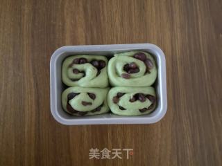 抹茶红豆面包卷的做法步骤：12