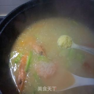 丝瓜鲜虾粥的做法步骤：12