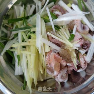 葱姜拌章鱼的做法步骤：10
