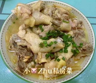 蒸盐焗鸡的做法步骤：5
