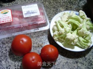 番茄肥牛片花菜汤的做法步骤：1
