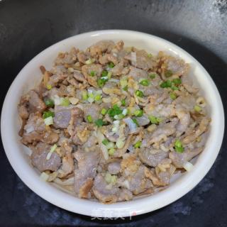 黄花菜蒸滑肉的做法步骤：10