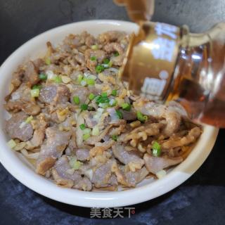 黄花菜蒸滑肉的做法步骤：11