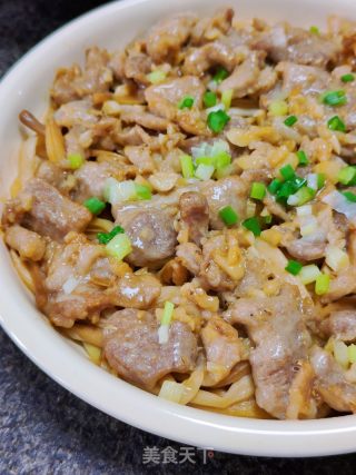 黄花菜蒸滑肉的做法步骤：12