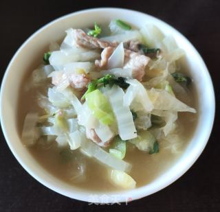 白菜肉片汤的做法