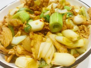 大葱炒肉的做法