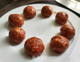 蒸黑椒牛肉丸的做法步骤：4