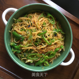 青椒炒土豆丝的做法步骤：9