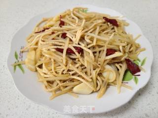土豆丝炒豆腐丝的做法步骤：5