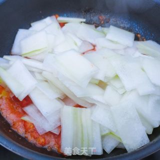 番茄炒冬瓜的做法步骤：5
