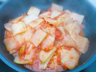 番茄炒冬瓜的做法步骤：6