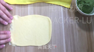 抹茶奶酥排包，口感蓬松柔软，奶酥馅奶香浓郁。的做法步骤：19
