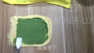 抹茶奶酥排包，口感蓬松柔软，奶酥馅奶香浓郁。的做法步骤：20