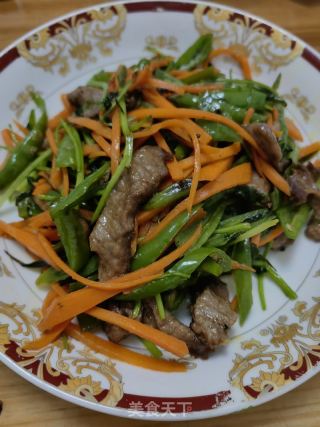 青椒牛肉的做法步骤：10